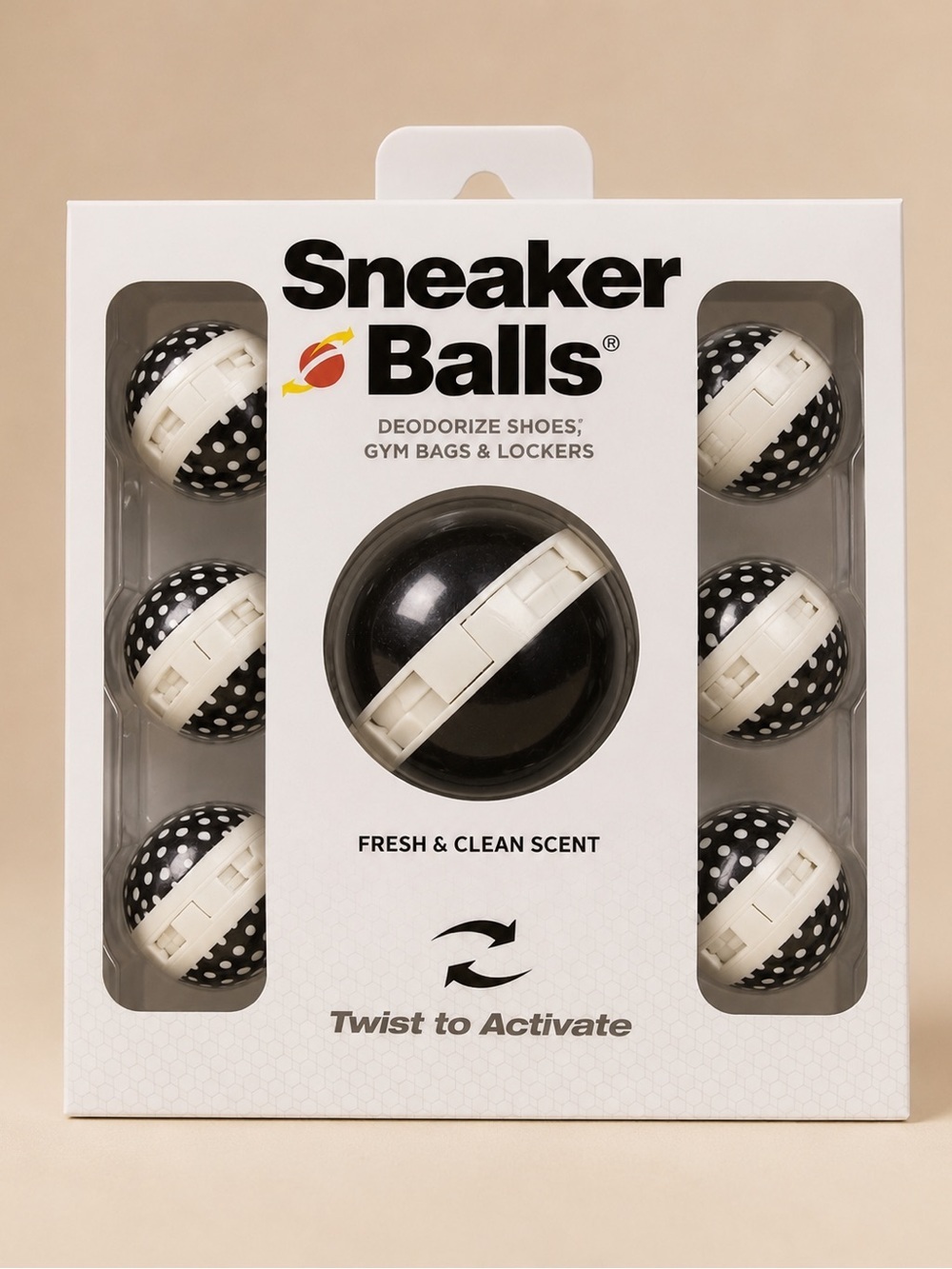 Sneaker Balls Shoe Deodorizer 6-Pack Fresh Clean Scent Gym Locker